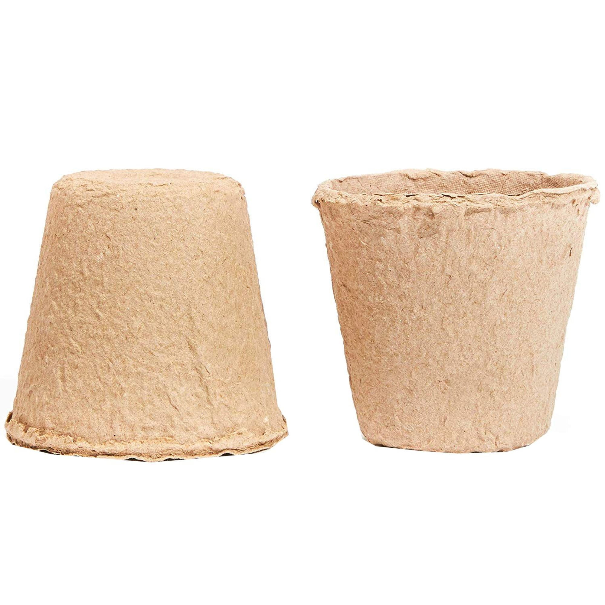 192 Pack Peat Pots for Seedlings Seed Starter Tray Biodegradable, Round