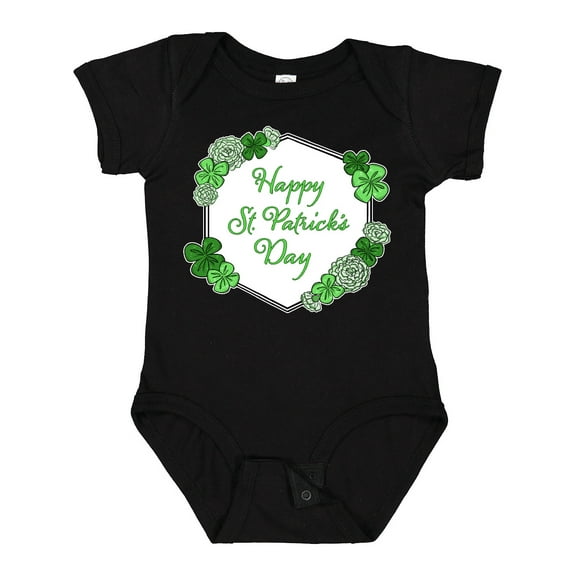 Inktastic Happy St. Patrick's Day Clovers Boys or Girls Baby Bodysuit