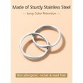 thumbnail image 5 of Triple Band Rings Interlocked Rolling Rings for Women Girls Stainless Steel/Gold/Rose Gold Plated/Tri-color/Black Russian Wedding Band Size 4 to 12, with Gift Box, 5 of 7