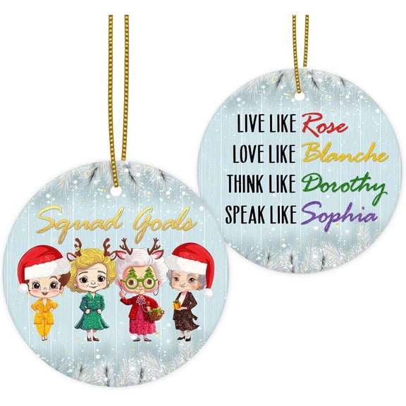Friendship Christmas Ornament – Retro Girls Style Squad Goals, Golden Movie Themed Xmas Gifts, Best Friend Holiday Tree Decoration 2025