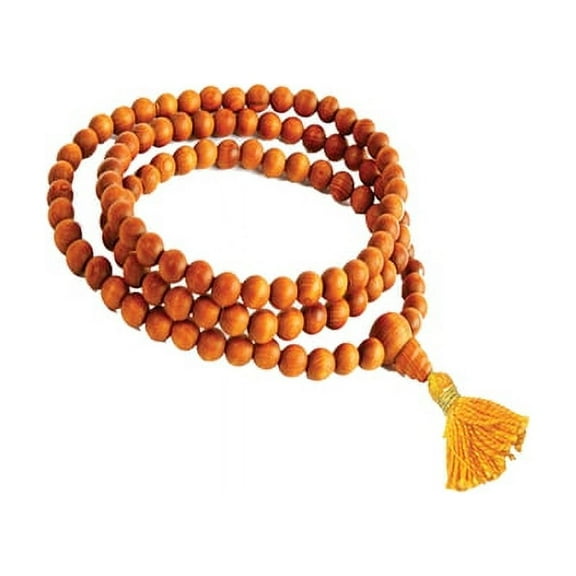 Sandalwood Chandan Mala Beads Unisex Prayer Beaded Necklace