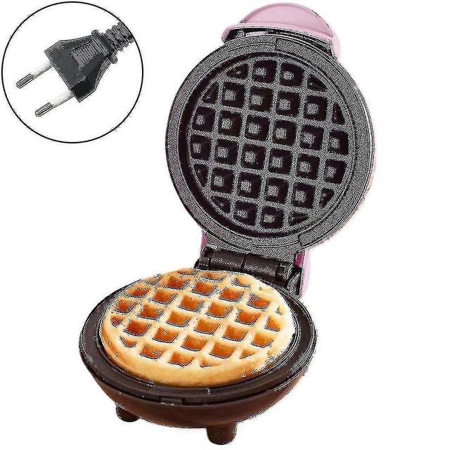 Mini máquina para hacer gofres de 350 W, molde eléctrico para hornear pasteles, máquina de desayuno para niños, enchufe estadounidense, aespa