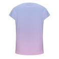 thumbnail image 4 of New Short Sleeve with Round Neck Design Rainbow Gradient Print Solid Color T-Shirt Short Sleeve, 4 of 4