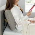 thumbnail image 3 of Zinus 39" Avery Platform Bed Reclining Fabric Headboard and USB Ports, Beige, Queen, 3 of 11