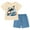 Apricot, variant on ZOEREA Toddler Boy Clothes Kids Summer Short Sleeve T-Shirt and Shorts Outfit 2 Piece Sweatsuit Clothing Set 2-7T