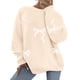 thumbnail image 1 of Suéter PRETTYGARDEN con cuello redondo, lazo y tejido grueso, talla M, 1 of 4