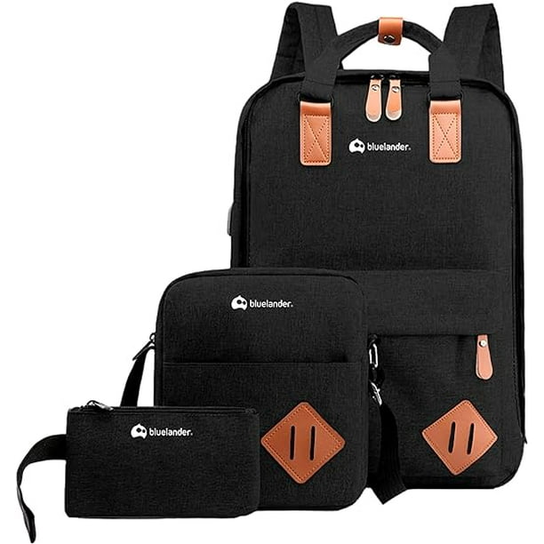 Mochila Set de 3 Piezas Bluelander, Negro