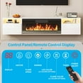 thumbnail image 5 of TABU 70" Wall Mounted Electric Fireplace TV Stand, Entertainment Center for TVs up to 80", White, 5 of 8