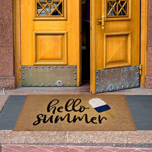 WHEANG Clearance Hello Summer Welcome Mat Decor Summer Door Mat Outdoor Summer Outdoor Mat Outdoor Door Rug Outdoor Door Mats Outdoor Rug Door Outdoor Door Mats for Patio