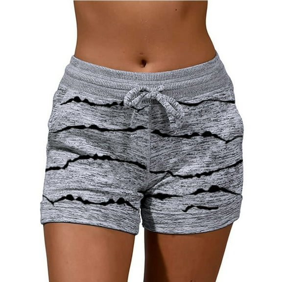SBYOJLPB Women'S Shorts Fashion Women Drawstring Casual Pocket Loose Printed Sports Shorts Pants