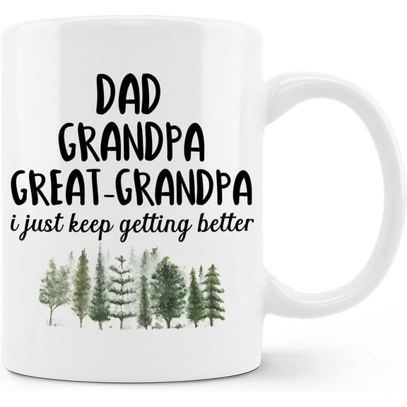 Great Grandpa Mug - Father's Day Mug Gifts for Great Grandpa Dad, Great Grandpa Grandparents Baby Announcement, Dad Grandpa Great Grandpa Ceramic Coffee Mug 11 oz
