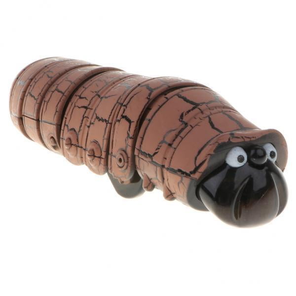 2x4 '' Con Remoto Caterpillar Bug Juguete Fiesta Broma Marrón 2 piezas Hugo oruga de control remoto