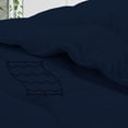 thumbnail image 4 of DNG Creations 3 Piece Wavy Stitching Comforter Solid Navy Blue Colour 550 GSM Super Soft 100% Egyptian Cotton With 6 Corner Tabs ( Oversized Queen - Size ), 4 of 6