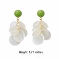thumbnail image 3 of Verolix Shell Drop Earrings for Women, 925 Sterling Silver Post, Lightweight Beach Style Dangle Earrings, Vacation Summer Jewelry Gift, 3 of 5