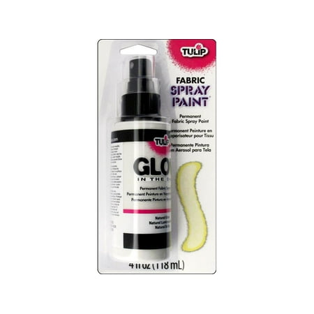 tulip glow spray fabric paint 4oz carded natural dark