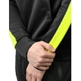 thumbnail image 4 of Mens Stripe Track Pullover Hoodie Skinny Fit Elastic Athletic Training Tops, 4 of 5
