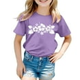 thumbnail image 1 of Hauts pour Filles Tout-Petits Garçons et Filles Mode Décontractée Imprimé Col Rond Manches Courtes T-Shirt Haut, 1 of 3
