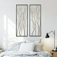 thumbnail image 4 of LuxenHome Set of 2 Gold Branches and Black Frame Rectangular Metal Wall Decor, 4 of 10
