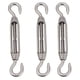 thumbnail image 1 of Acero Inoxidable 304 Tensor De Cable De Alta Resistencia Tensor De Ojo De Gancho Ajustable，3 Uds M10 Oc Guardurnaity TO005414-02, 1 of 7
