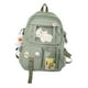 thumbnail image 5 of Mochila para mujer, mochila escolar para exteriores, bonita mochila escolar con cremallera, bolsa de viaje para adolescentes, niñas y estudiantes , Verde, 5 of 8
