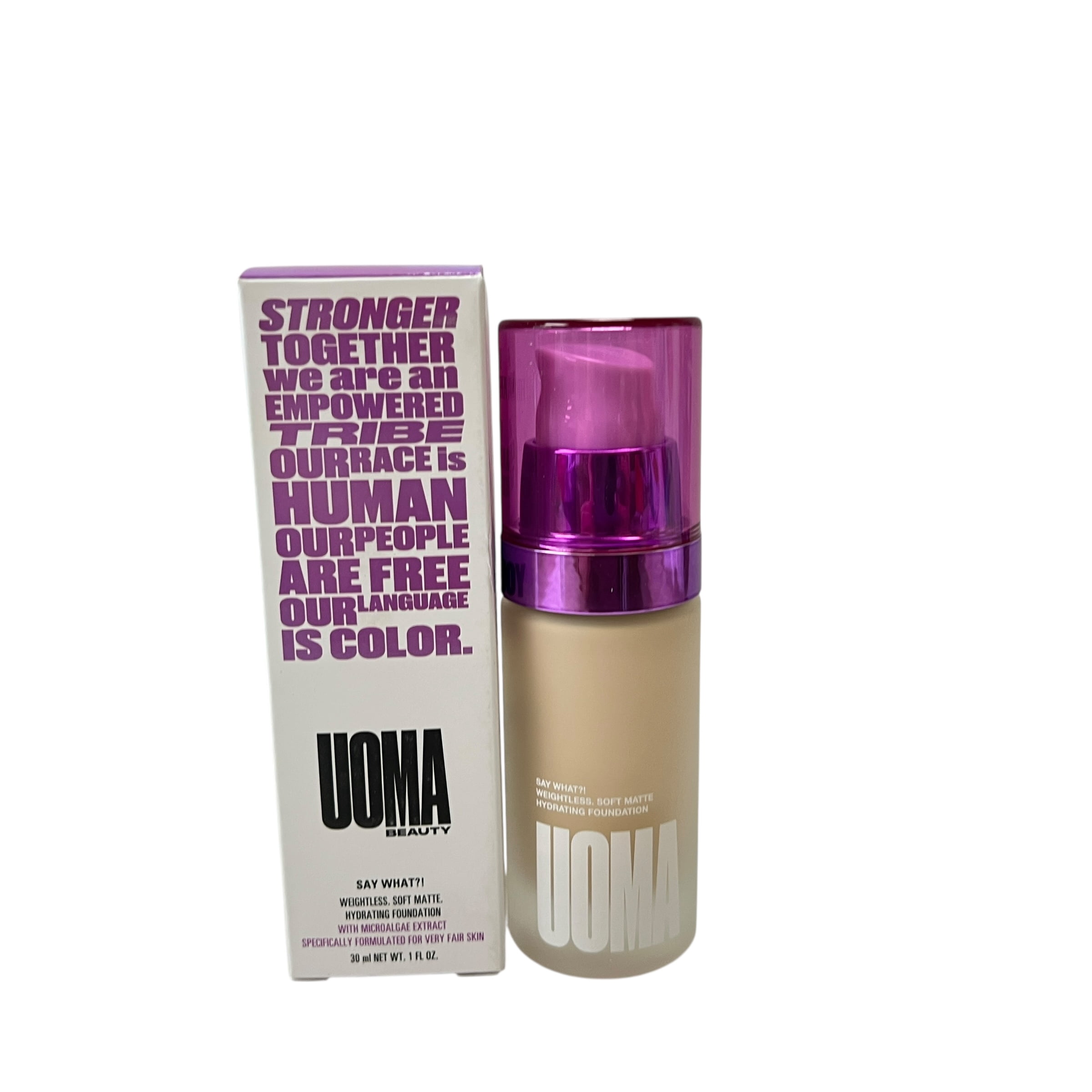 Uoma Beauty Say What?! Weightless Soft Matte Hydrating Foundation 1 fl oz White Pearl T1N
