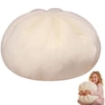 thumbnail image 2 of Giant Dumpling Squishy Pillow - Cute Plush Stuffed Bun Throw Pillow, Soft Dough Bun Plushie Comfort for Kids and Adults, Home Decor (45cm/17.7inch), 2 of 9