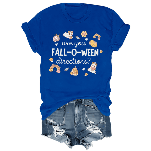 Are You Fall-O-Ween Directions Shirt Funny Ghost Pumpkin Halloween T-Shirt