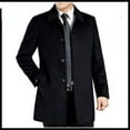thumbnail image 4 of QueenLine 100% Cashmere Mid-long Jackets for  Business Casual Woolen Coat, 4 of 4