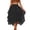 Black, variant on Womens A-Line Fairy Patterned Elastic Waist Ruffle Tulle Layered Midi Skirt