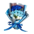 thumbnail image 1 of Ramo de flores, rosa de jabón, flores artificiales sin desteñir para el Día de San Valentín para el día de la madre, aniversario, accesorios de Azul, 1 of 10