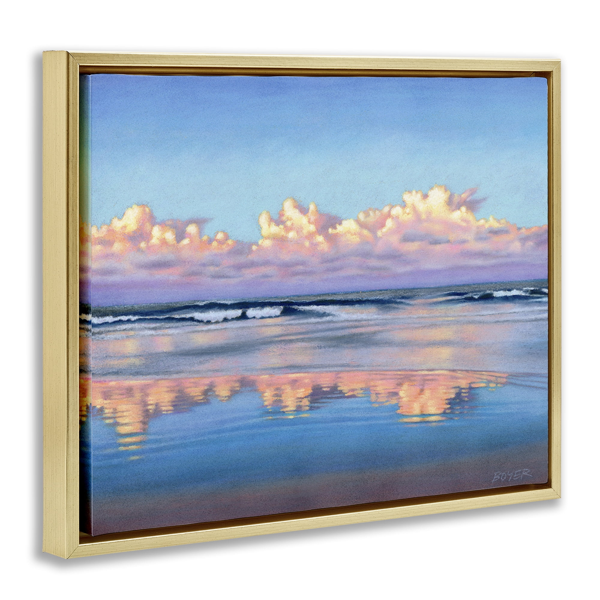 Stupell Industries Cloud Illusions Reflection Gold Framed Floater Canvas Wall Art, design by Susy Boyer