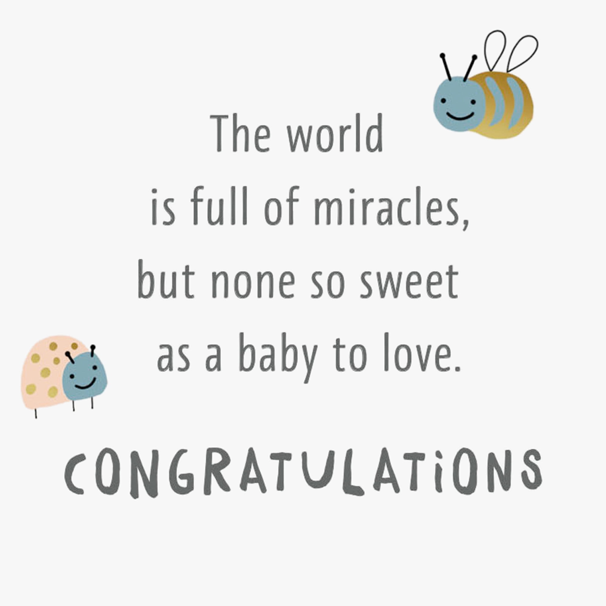 Hallmark New Baby Card (World of Miracles)