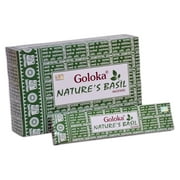 Goloka Nature's Basil nature series collection high end incense sticks- 6 boxes of 15 gms (Total 90 gms)