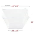 thumbnail image 6 of Smarty 14 oz. Clear Square Wave Disposable Plastic Soup Bowls 120ct, 6 of 6