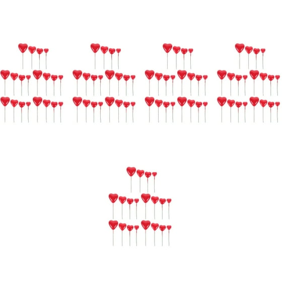 WORGEOUS Set of 5 Cupcake Heart Cake Decoration 10.10X3.90X2.30CM