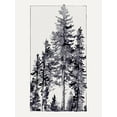 thumbnail image 2 of Green, Jacob 19x24 White Modern Wood Framed Museum Art Print Titled - Inky Evergreen II, 2 of 4