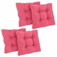 thumbnail image 1 of 19-inch Squared Microsuede Tufted Dining Chair Cushion (Set of Four), 1 of 2