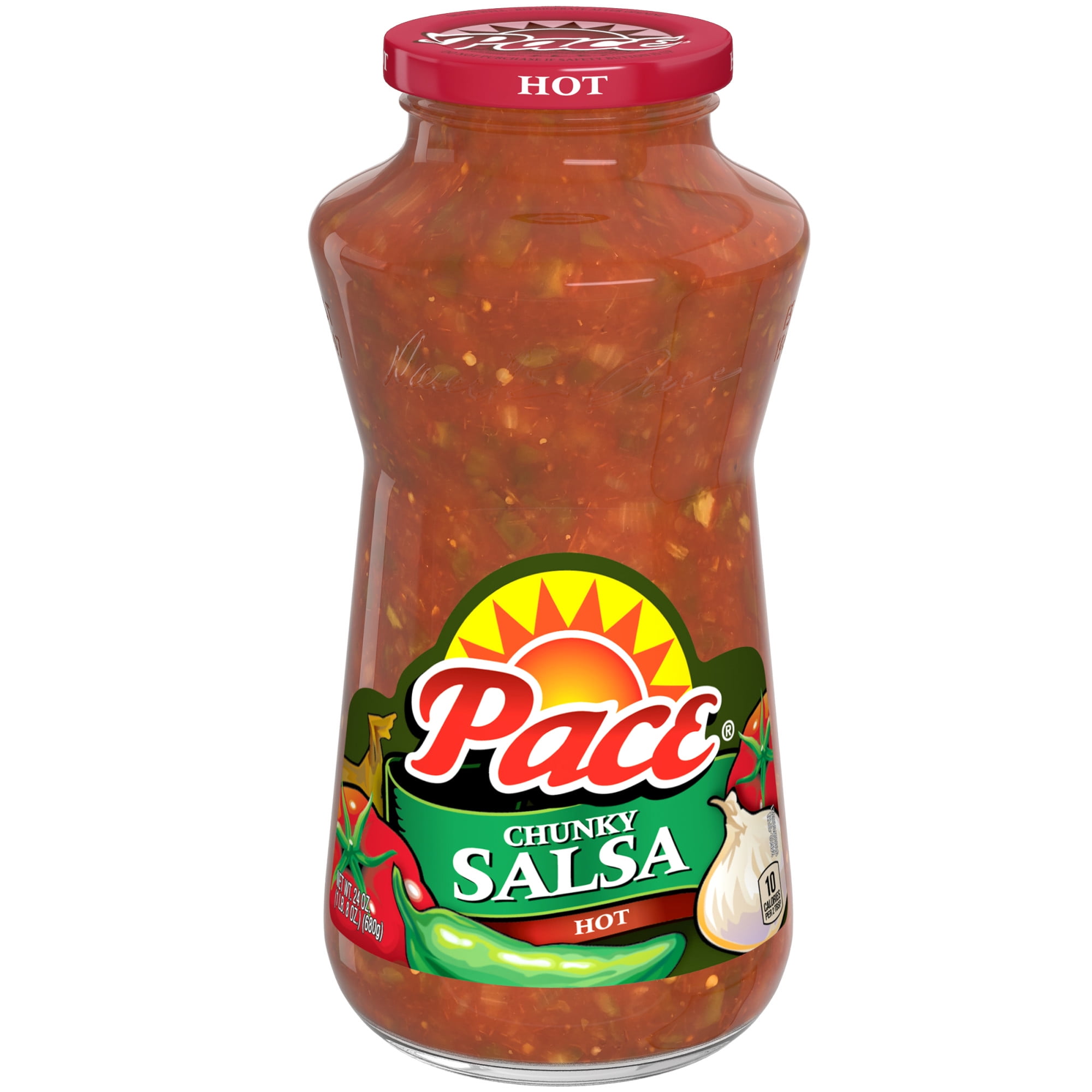 Pace Chunky Salsa, Hot, 24 oz. Jar