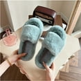 thumbnail image 4 of Tawop House Shoes for Women Fuzzy Fluffy Warm Cozy Slippers Indoor&Outdoor Fall Winter, 4 of 8