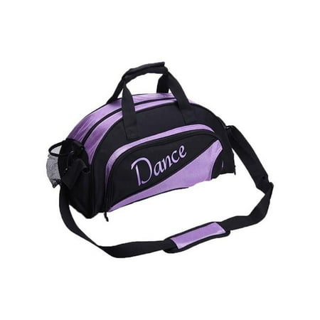 Panda Superstore Girls Dance Duffel Sports Equipment Bag for Women Black & Purple