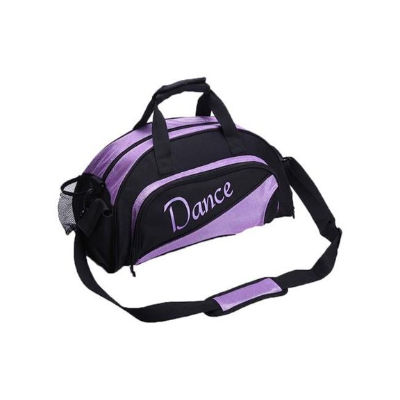 Girls Dance Duffel Sports Equipment Bag for Women, Black & Purple