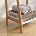 thumbnail image 3 of Bookshelf 4 Tier,Living Room Rustic Standing Shelf Storage Organizer,Solid Bamboo wood,Freestanding Tower Storage Stand Unit for Living Room, Bedroom, Kitchen, Easy Assembly, 3 of 7