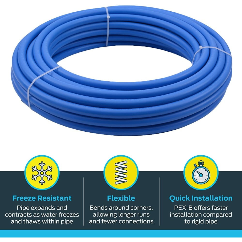 Shark Bite U870B100 3/4" X 100' Blue PEX Tubing Coil - Walmart.com