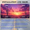 thumbnail image 3 of 1 Pcs 2D Flat License Plate Covers & Frames, Desert at Sunset For Decorative Front, Waterproof For Decoration Aluminum License Plate Covers & Frames Cover For Men Women, 12" X 6", 3 of 5