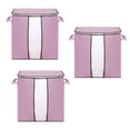 thumbnail image 2 of 3pcs Storage Bags Closet Clothes Organizer Large Capacity Storage with Reinforced Handle, 3 Layer Fabric for Comforters,Bedding,Blankets, 2 of 5