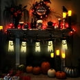 thumbnail image 4 of 5PCS Light Up Witches Hat with 16.4ft String 3 Lighting Modes Scary Halloween Lighted Witch Hats Waterproof Glowing Witch Hats Hanging Witch Hat Lights Halloween Decorations for Home Gard, 4 of 7