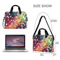 thumbnail image 3 of FORMRS 16" Laptop Bag Carrying Sleeve Case with Handle Travel Shoulder Briefcase, Green Colorful Circles, 3 of 8