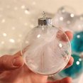 thumbnail image 3 of Pack of 24 Plastic Fillable Ball,QZS Portable Transparent DIY Craft Ball,3.15 inch DIY Christmas Ornaments for Tree,Wedding,Party,Home Decor, 3 of 7