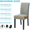 thumbnail image 3 of Dining Chair Cover Set Stretch Spandex Short Dining Chair Slipcovers Removable Washable Decorative Chair Protector Seat Covers for Dining Room Home Wedding Banquet Party Decor(Knitted Green, 2 Pack), 3 of 8
