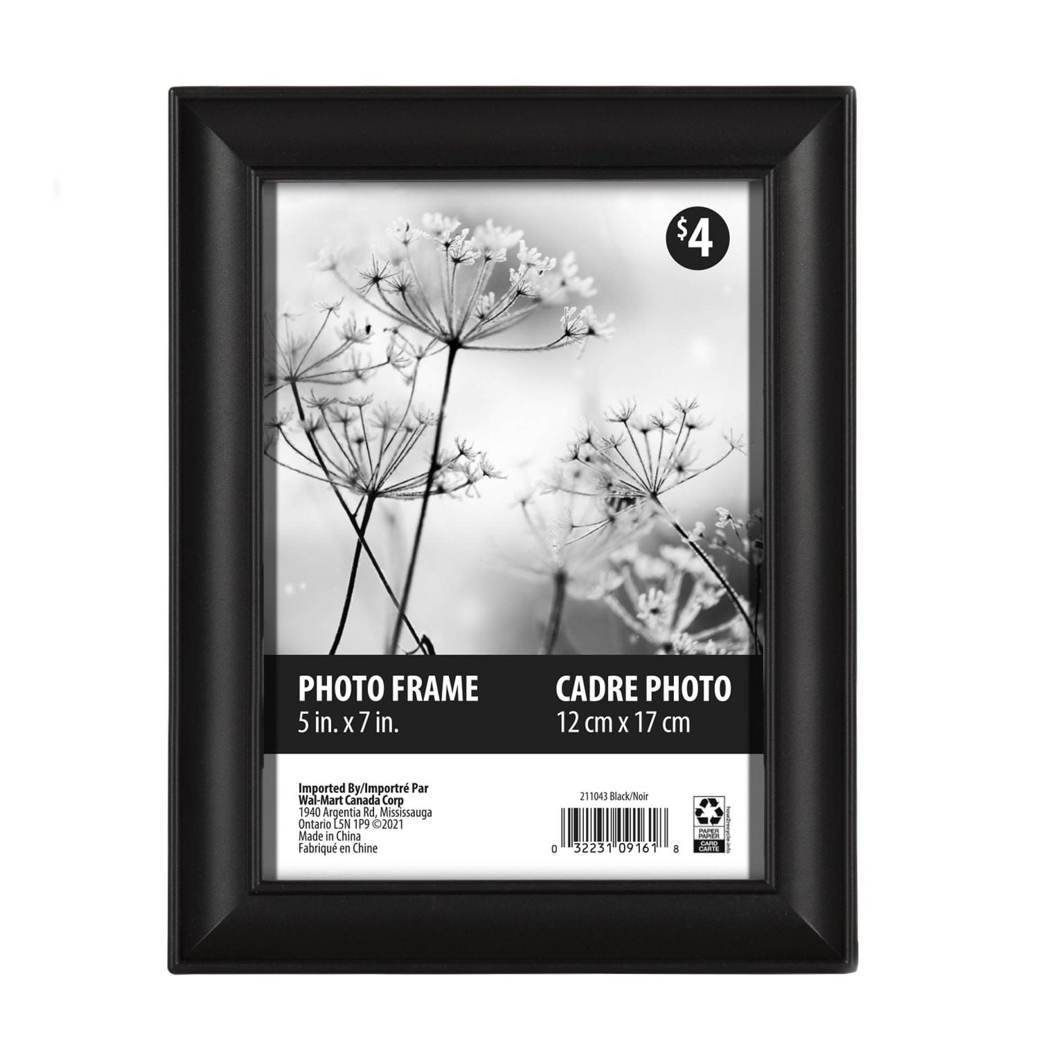 Cadre photo noir Nikolai 12,7 cm x 17,78 cm